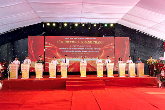 Xã Phúc Thịnh khởi công, khánh thành 6 công trình, dự án trọng điểm