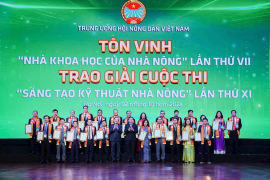 Tôn vinh 42 nhà khoa học, 24 sáng tạo kỹ thuật nhà nông năm 2026