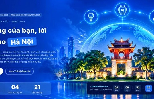 Cuộc thi Sáng tạo trẻ Hà Nội 2026: Ý tưởng trẻ cùng giải bài toán Thủ đô