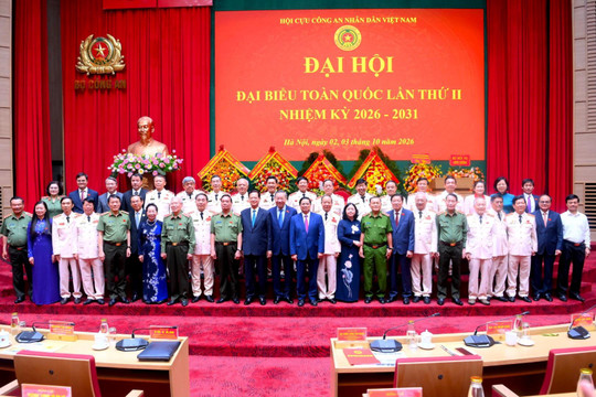 Đại hội đại biểu toàn quốc Hội Cựu Công an nhân dân Việt Nam lần thứ II, nhiệm kỳ 2026 - 2031 thành công tốt đẹp