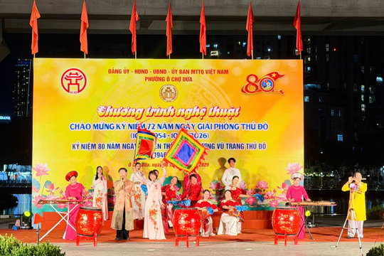 Phường Ô Chợ Dừa tổ chức chương trình nghệ thuật “Giai điệu tự hào - Âm vang bài ca Hà Nội”