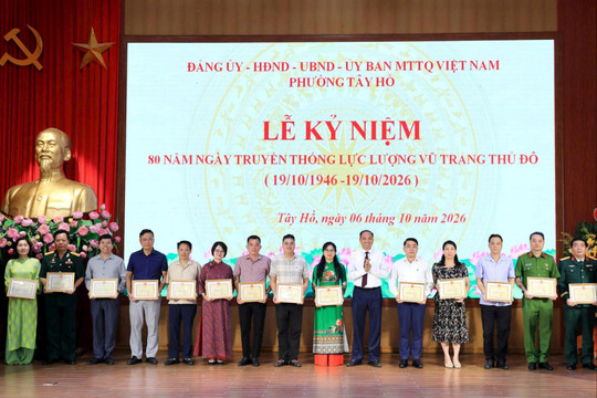 Phường Tây Hồ phát huy truyền thống 80 năm của Lực lượng vũ trang Thủ đô