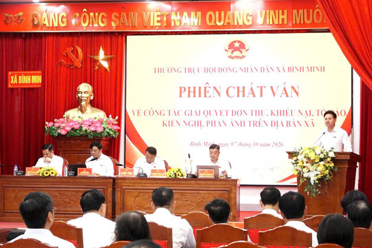 Xã Bình Minh giải quyết đơn thư, khiếu nại đạt 91,56%