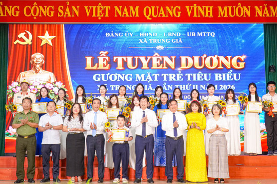 Trung Giã tuyên dương 20 gương mặt trẻ tiêu biểu năm 2026