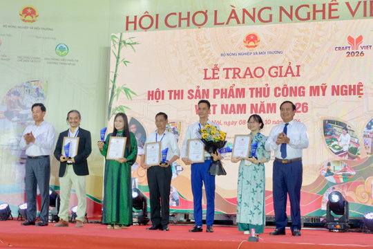 Hà Nội giành 4/5 giải Nhất Hội thi sản phẩm thủ công mỹ nghệ Việt Nam năm 2026