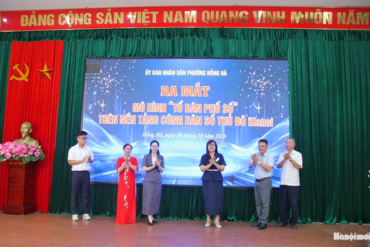 Phường Hồng Hà ra mắt mô hình “Tổ dân phố số” trên iHanoi