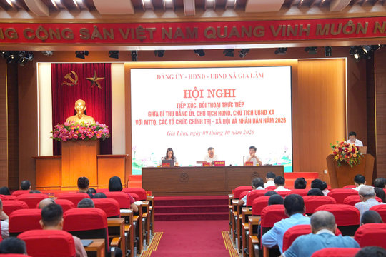 Lãnh đạo xã Gia Lâm đối thoại với đại diện Mặt trận Tổ quốc và nhân dân