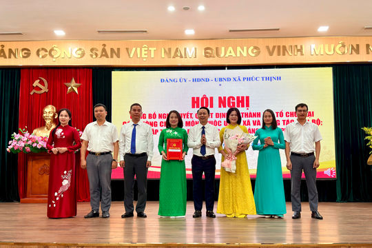 Xã Phúc Thịnh thành lập, tổ chức lại các phòng chuyên môn