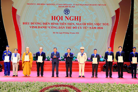 Vinh danh 9 “Công dân Thủ đô ưu tú” năm 2026