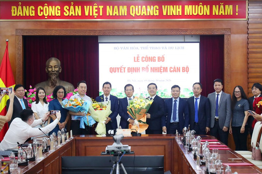 Bộ VHTTDL công bố các quyết định điều động, bổ nhiệm cán bộ