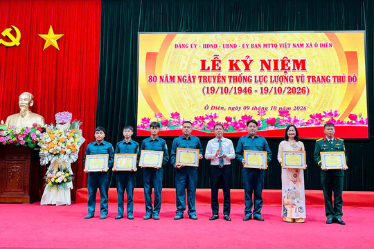 Xã Ô Diên kỷ niệm 80 năm Ngày truyền thống Lực lượng vũ trang Thủ đô
