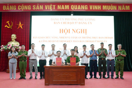 Phường Phú Lương: Chuyển giao cơ quan thường trực Ban Chỉ đạo 57, nâng cao hiệu quả hoạt động