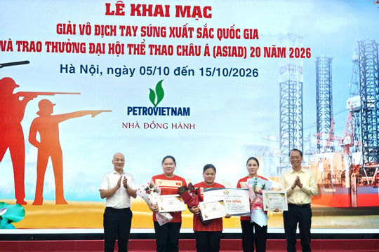 Trao thưởng cho các xạ thủ giành huy chương tại ASIAD 20