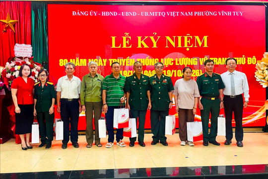 Phường Vĩnh Tuy kỷ niệm 80 năm Ngày truyền thống Lực lượng vũ trang Thủ đô