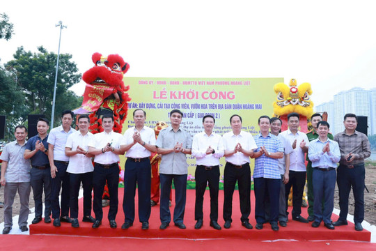 Phường Hoàng Liệt khởi công dự án Xây dựng, cải tạo công viên, vườn hoa