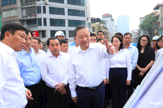 Tổng Bí thư, Chủ tịch nước Tô Lâm thăm, kiểm tra một số công trình trọng điểm của thành phố Hà Nội