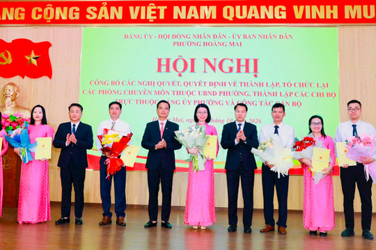 Phường Hoàng Mai thành lập 5 phòng chuyên môn và 12 chi bộ