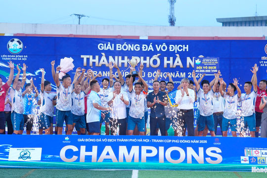 Xã Đan Phượng đăng quang Giải bóng đá vô địch thành phố Hà Nội năm 2026