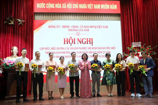Phường Cửa Nam cam kết đồng hành, tạo thuận lợi cho doanh nghiệp phát triển