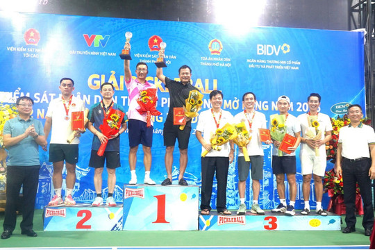 Sôi nổi Giải Pickleball mở rộng Viện Kiểm sát nhân dân thành phố Hà Nội năm 2026
