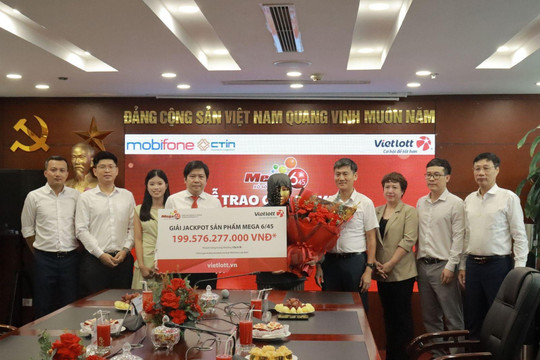 Mua vé số Vietlott qua kênh điện thoại, người phụ nữ trúng giải Jackpot gần 200 tỷ đồng