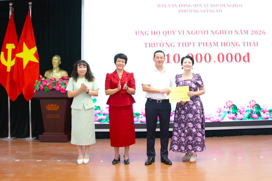 Phường Giảng Võ: Hơn 700 triệu đồng ủng hộ quỹ “Vì người nghèo” năm 2026