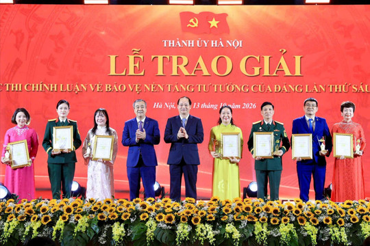 Hà Nội trao 126 giải thưởng Cuộc thi chính luận bảo vệ nền tảng tư tưởng của Đảng năm 2026