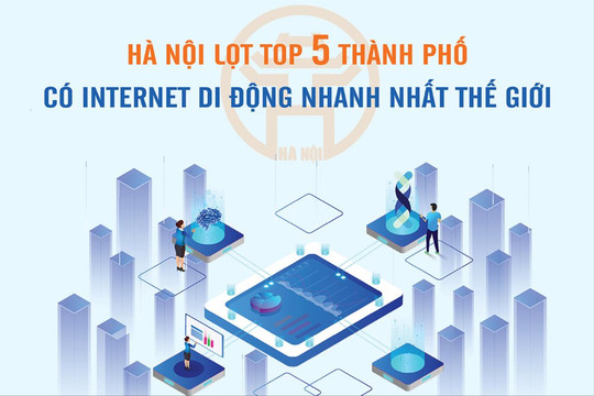 Hà Nội lọt top 5 thành phố có internet di động nhanh nhất thế giới