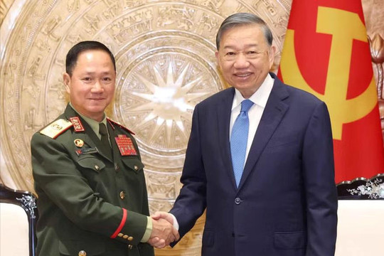 Tổng Bí thư, Chủ tịch nước Tô Lâm tiếp Phó Thủ tướng, Bộ trưởng Bộ Quốc phòng Lào