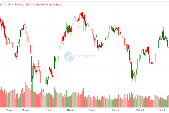 Chứng khoán 15-10: VN-Index thủng mốc 1.700 điểm, QCG tăng trần phiên thứ 2