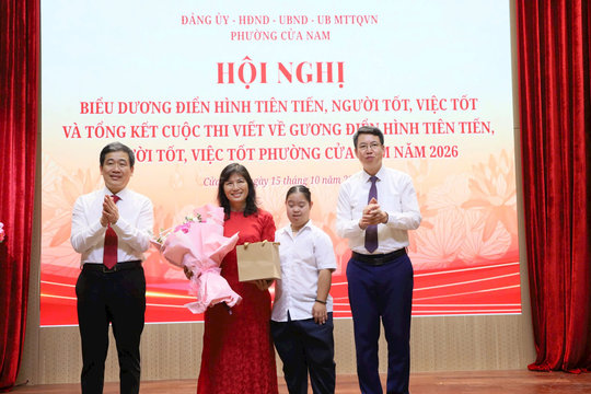 Phường Cửa Nam biểu dương điển hình tiên tiến, người tốt, việc tốt năm 2026