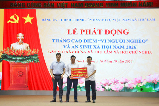 Xã Thư Lâm phát động tháng cao điểm “Vì người nghèo” năm 2026