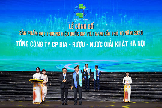 HABECO 8 lần liên tiếp được vinh danh Thương hiệu quốc gia Việt Nam