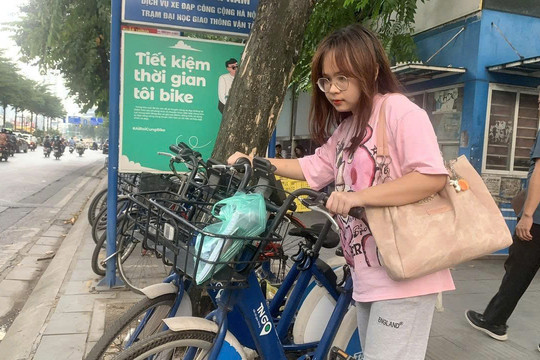 Xe đạp xanh kết nối Metro, thêm lựa chọn di chuyển cho sinh viên Hà Nội