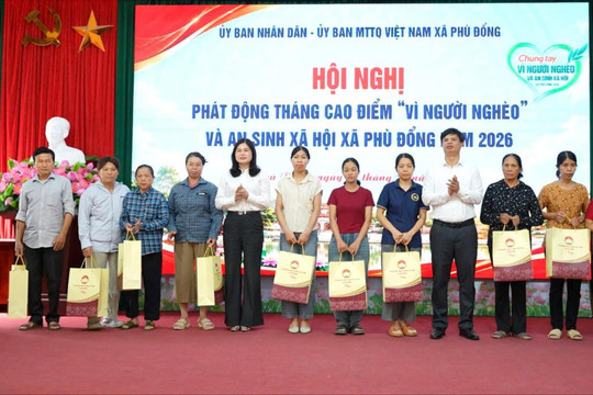Xã Phù Đổng phát động Tháng cao điểm “Vì người nghèo” năm 2026