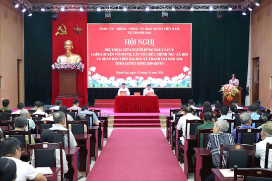 Lãnh đạo xã Thanh Oai đối thoại với nhân dân