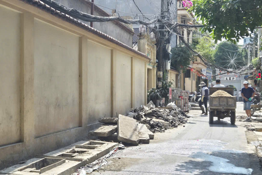 Phường Thanh Xuân: Thi công dự án đầu tư công chưa đảm bảo vệ sinh môi trường