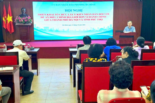 Phường Ba Đình lấy ý kiến người dân về điều chỉnh địa giới hành chính thành phố Hà Nội