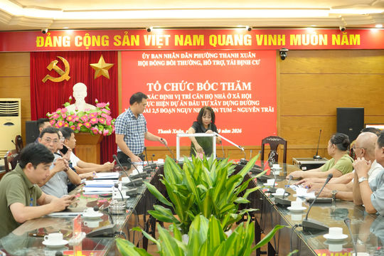 Phường Thanh Xuân bốc thăm nhà ở xã hội cho các hộ dân dự án Vành đai 2,5