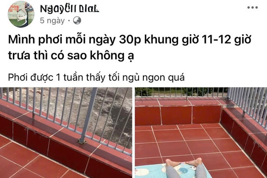 Rủ nhau phơi nắng giữa trưa: Trào lưu lợi bất cập hại