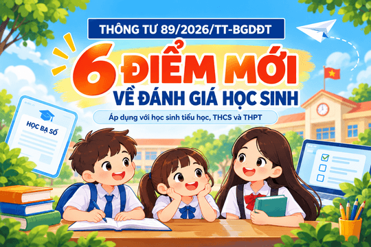 Thông tư 89/2026/TT-BGDĐT: Những điểm mới cần biết trong đánh giá học sinh tiểu học, THCS, THPT