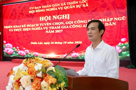 Xã Thiên Lộc: Hơn 1.950 công dân thuộc diện sơ tuyển nghĩa vụ quân sự