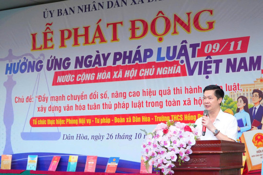 Xã Dân Hòa: Lan tỏa tinh thần “Sống và làm việc theo Hiến pháp và pháp luật”