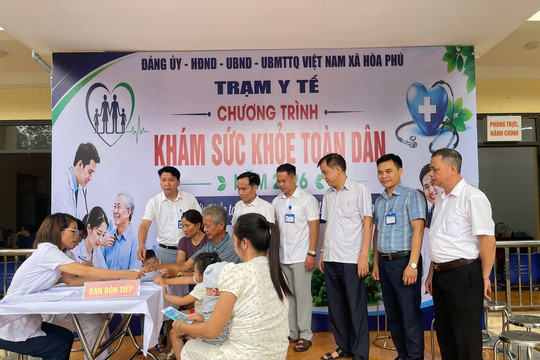 Xã Hòa Phú: Người dân vui vì được khám sức khỏe miễn phí