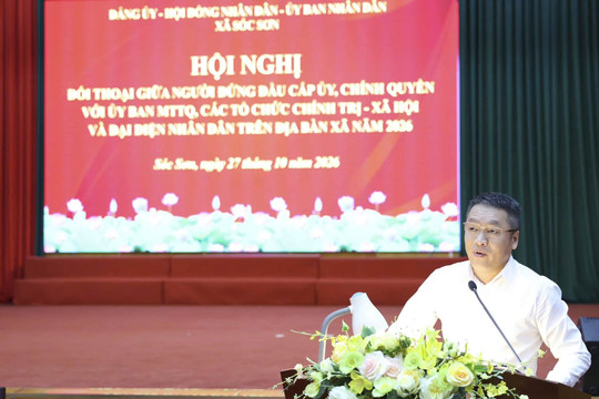 Thường trực Đảng ủy xã Sóc Sơn đối thoại cùng Nhân dân