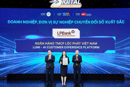 LPBank nhận Giải thưởng Chuyển đổi số Việt Nam 2026 với giải pháp tổng đài AI Lumi