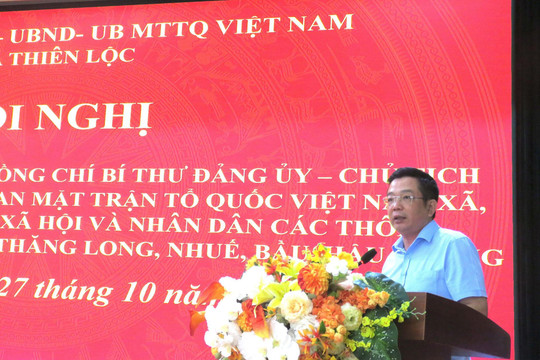 Bí thư Đảng ủy xã Thiên Lộc đối thoại trực tiếp với người dân, tháo gỡ những vấn đề từ cơ sở