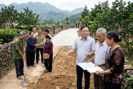 Kiên trì hòa giải, vận động người dân hiến đất mở đường