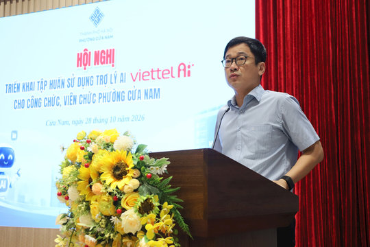 Phường Cửa Nam: Đưa việc ứng dụng Trợ lý AI vào tác nghiệp thường quy