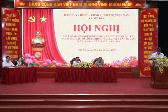 Xã Mỹ Đức: Từng kiến nghị của nhân dân đều được trân trọng lắng nghe và giải đáp thỏa đáng